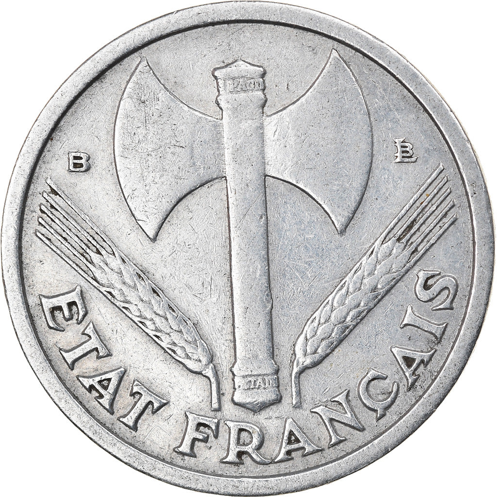Münze, Frankreich, Bazor, 2 Francs, 1943, Beaumont - Le Roger, S+, Aluminium