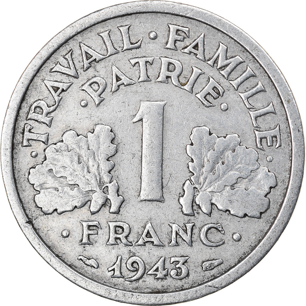 Münze, Frankreich, Bazor, 2 Francs, 1943, Beaumont - Le Roger, S+, Aluminium