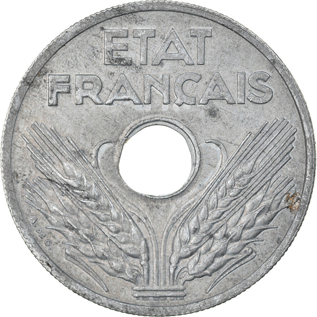 Coin, France, État français, 20 Centimes, 1941, Paris, VF(30-35), Zinc