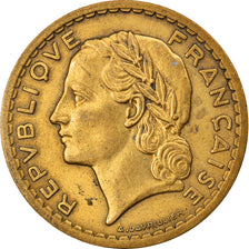 Moeda, França, Lavrillier, 5 Francs, 1945, Paris, VF(30-35), Alumínio-Bronze
