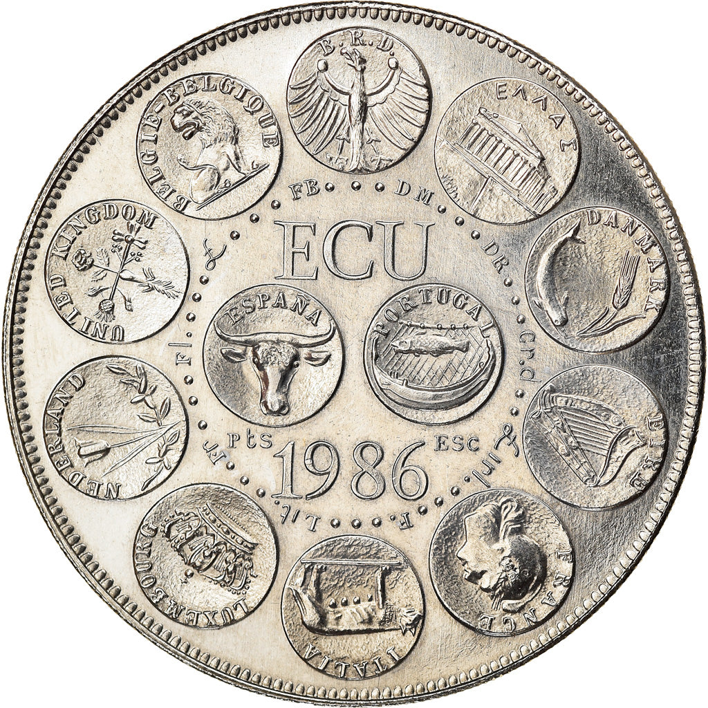 Frankreich, Medaille, Ecu Europa, Marianne, Politics, Society, War, 1986