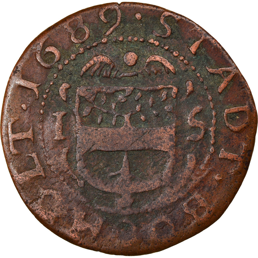 Moneta, Stati tedeschi, BOCHOLT, 21 Heller, 1689, Berlin, MB+, Rame, KM:20