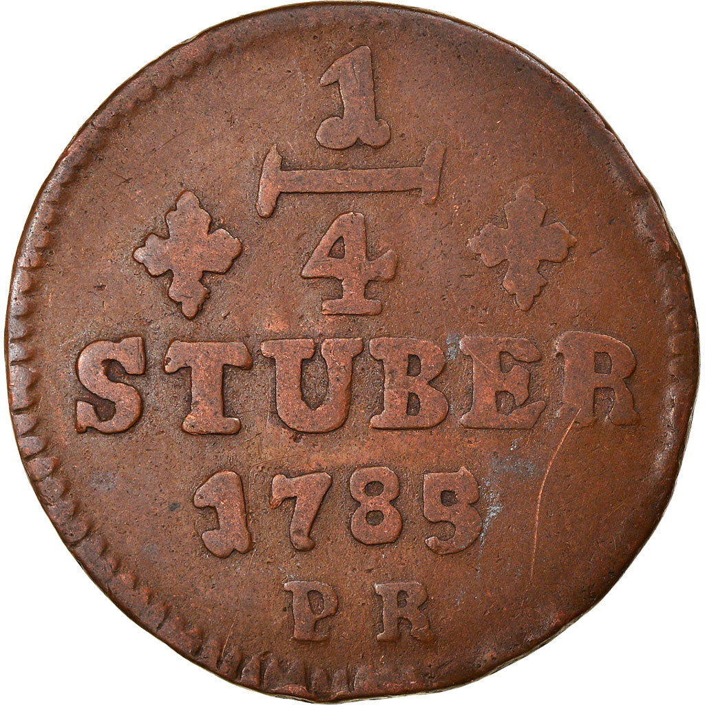 Münze, Deutsch Staaten, JULICH-BERG, Karl Theodor, 1/4 Stüber, 1785, S+