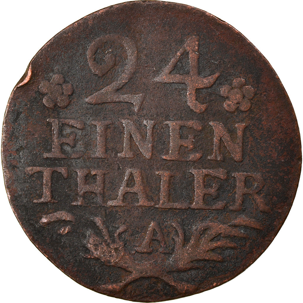 Monnaie, Etats allemands, PRUSSIA, Friedrich II, 1/24 Thaler, 1782, TB, Argent