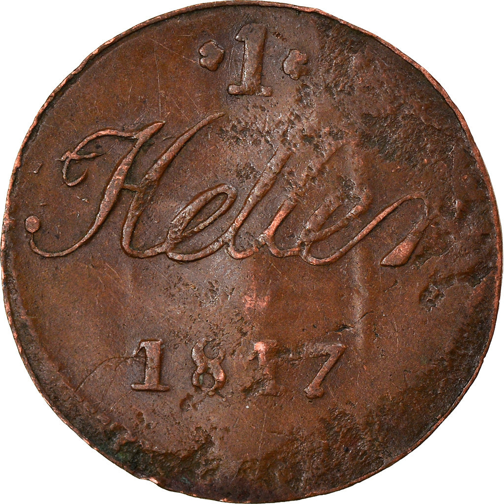 Moneta, Stati tedeschi, SAXE-HILDBURGHAUSEN, Friedrich I, Heller, 1817, MB