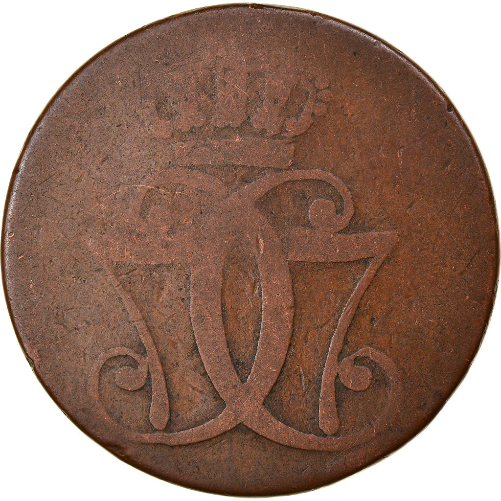 Moneta, Norvegia, Christian VII, Skilling, 1771, Kongsberg, MB, Rame, KM:245a
