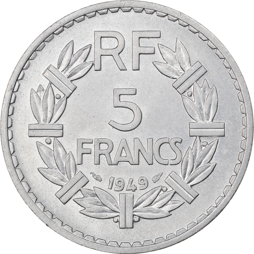 Moneta, Francia, Lavrillier, 5 Francs, 1949, Paris, SPL-, Alluminio, KM:888b.1