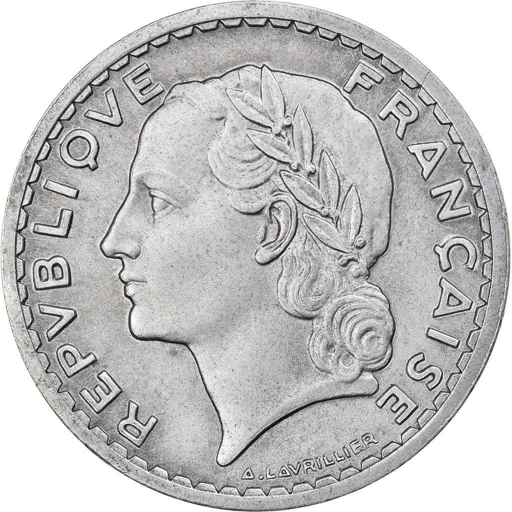 Monnaie, France, Lavrillier, 5 Francs, 1946, Castelsarrasin, TTB+, Aluminium