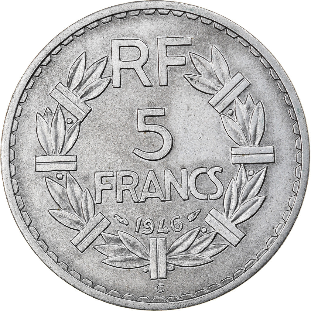 Monnaie, France, Lavrillier, 5 Francs, 1946, Castelsarrasin, TTB+, Aluminium