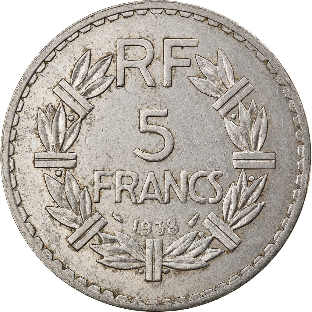 Coin, France, Lavrillier, 5 Francs, 1938, Paris, VF(30-35), Nickel, KM:888