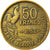 Munten, Frankrijk, Guiraud, 50 Francs, 1954, Paris, FR+, Aluminum-Bronze