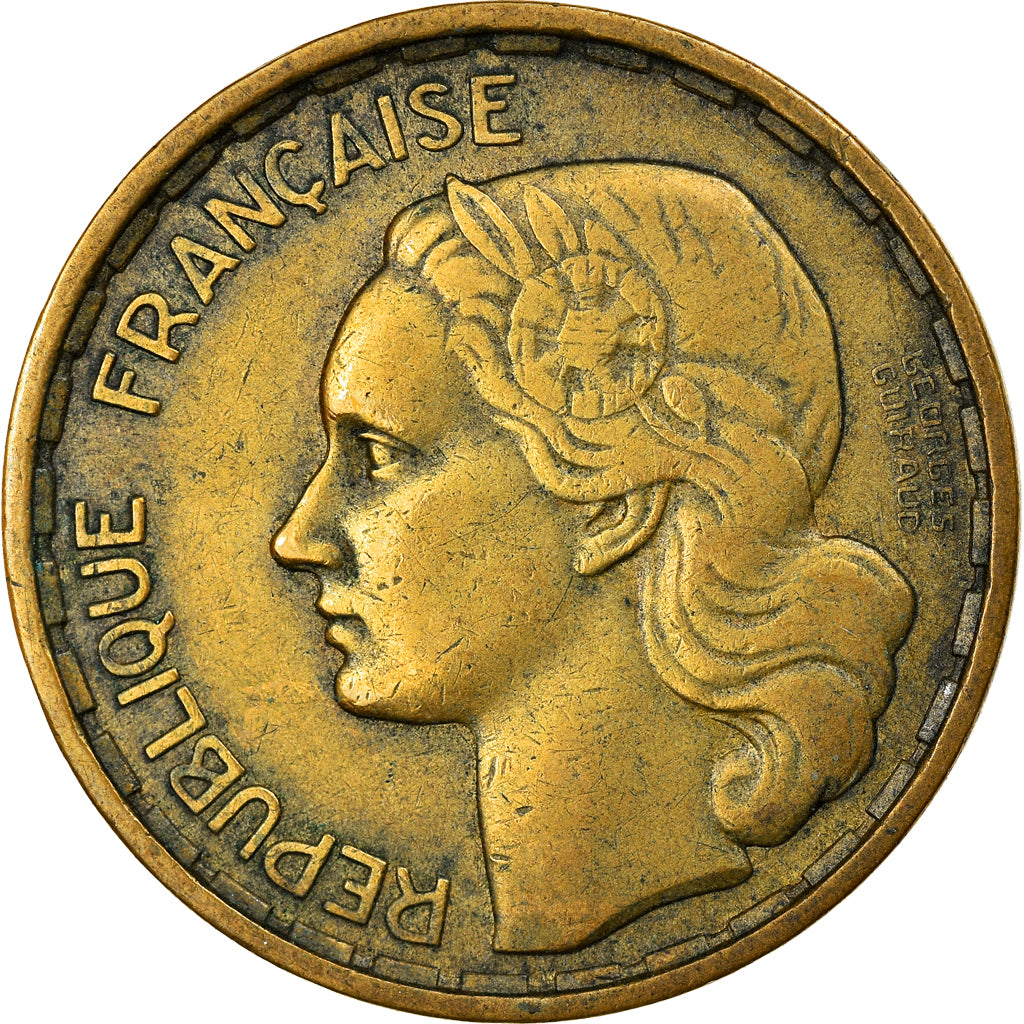 Moneta, Francia, Guiraud, 20 Francs, 1950, Beaumont - Le Roger, MB+