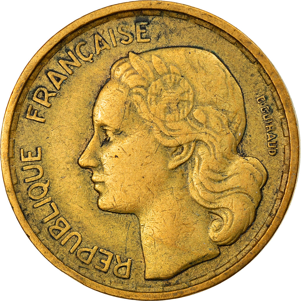 Moneta, Francja, Guiraud, 10 Francs, 1954, Beaumont - Le Roger, AU(50-53)