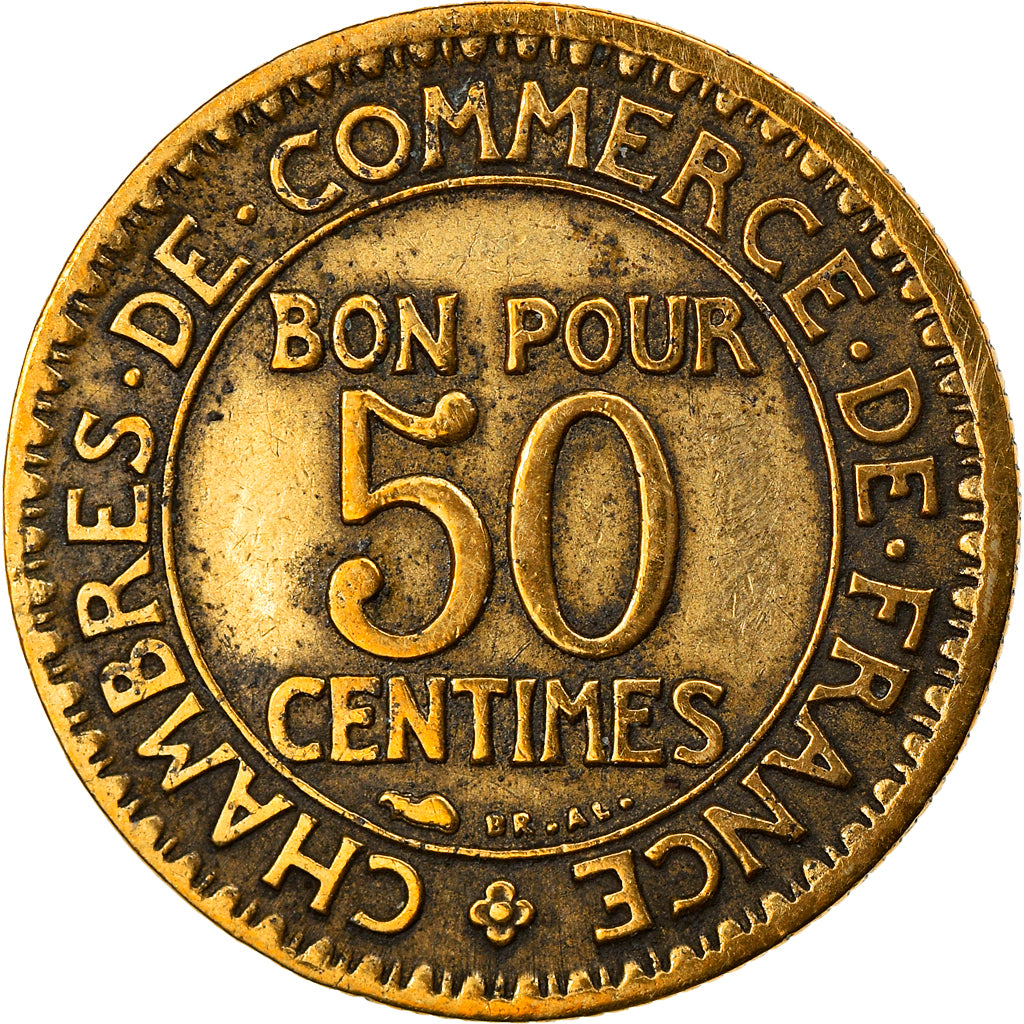 Moneta, Francia, Chambre de commerce, 50 Centimes, 1929, Paris, MB+