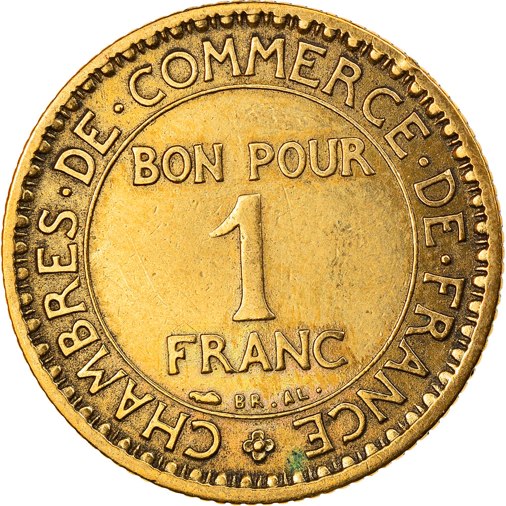 Moeda, França, Chambre de commerce, Franc, 1920, Paris, VF(30-35)