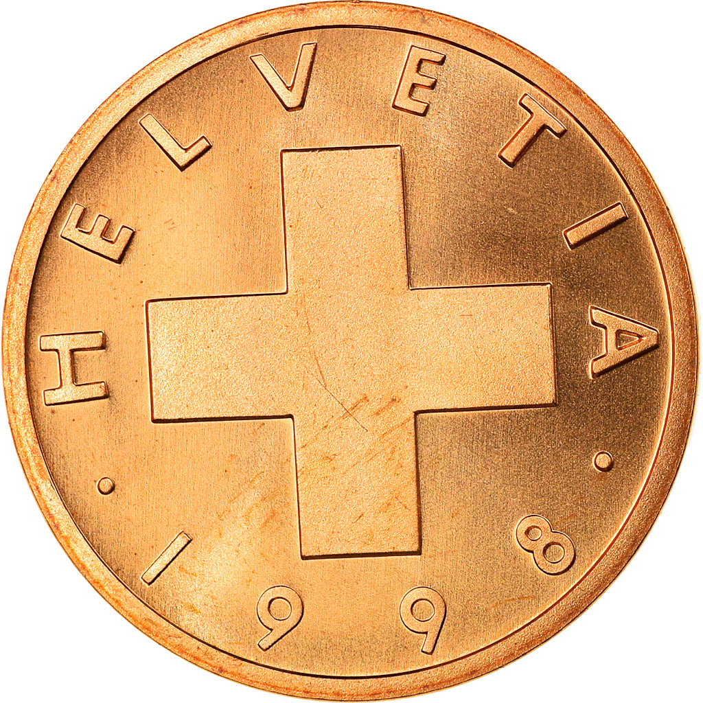 Moneta, Svizzera, Rappen, 1998, Bern, FDC, Bronzo, KM:46