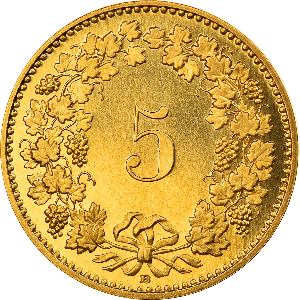 Münze, Schweiz, 5 Rappen, 1998, Bern, STGL, Aluminum-Bronze, KM:26c