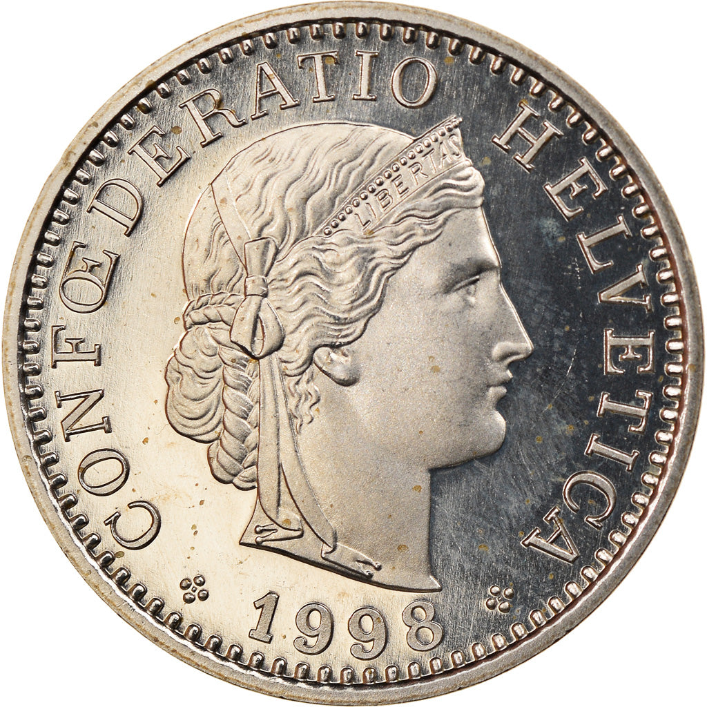 Monnaie, Suisse, 20 Rappen, 1998, Bern, FDC, Copper-nickel, KM:29a