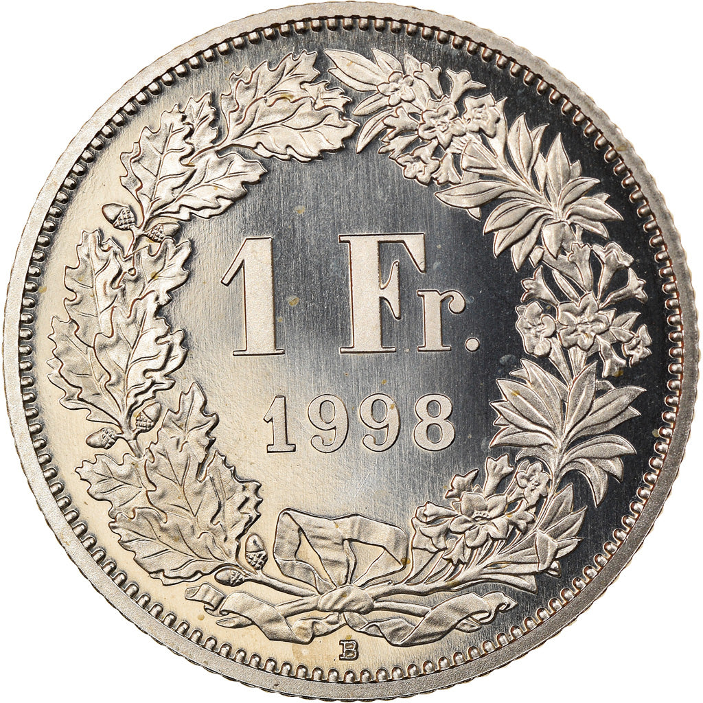 Münze, Schweiz, Franc, 1998, Bern, STGL, Copper-nickel, KM:24a.3