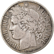 Coin, France, Cérès, Franc, 1872, Paris, VF(20-25), Silver, KM:822.1