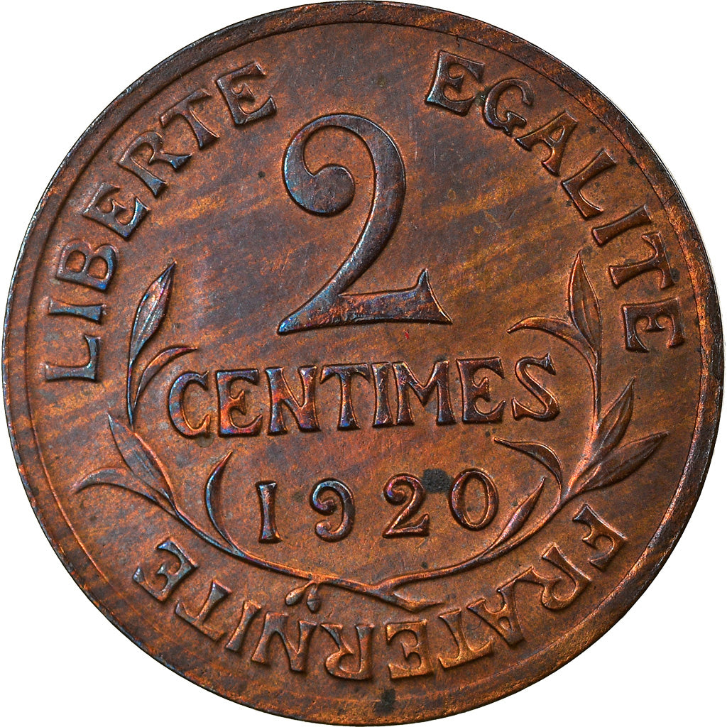 Monnaie, France, Dupuis, 2 Centimes, 1920, Paris, TTB, Bronze, Gadoury:107