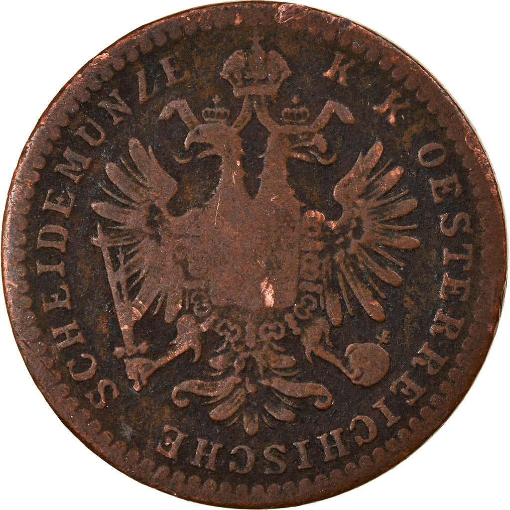 Coin, Austria, Franz Joseph I, Kreuzer, 1860, VF(30-35), Copper, KM:2186