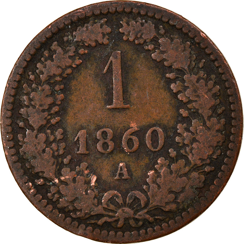 Coin, Austria, Franz Joseph I, Kreuzer, 1860, VF(30-35), Copper, KM:2186