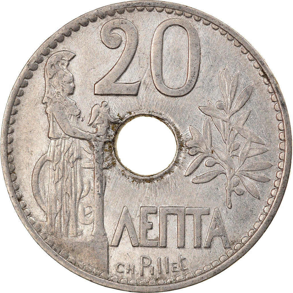 Monnaie, Grèce, George I, 20 Lepta, 1912, SUP, Nickel, KM:64