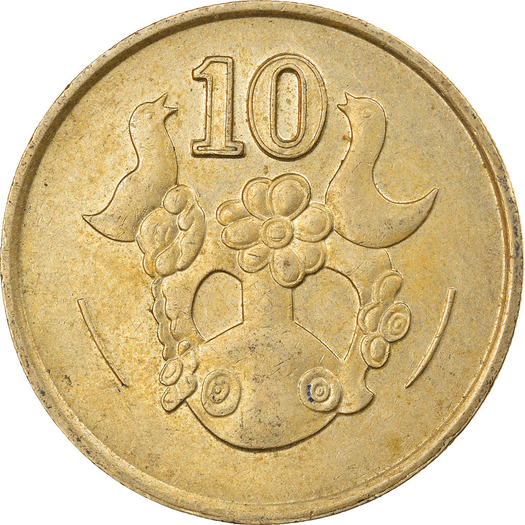 Moneta, Cipro, 10 Cents, 1988, BB, Nichel-ottone, KM:56.2