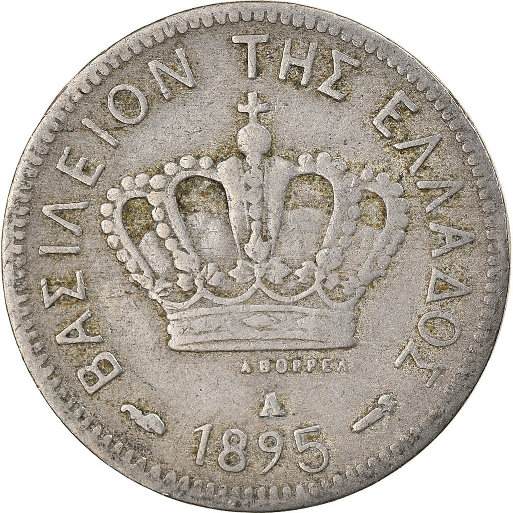Moeda, Grécia, George I, 5 Lepta, 1895, Paris, EF(40-45), Cobre-níquel, KM:58