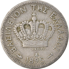 Moeda, Grécia, George I, 5 Lepta, 1895, Paris, EF(40-45), Cobre-níquel, KM:58