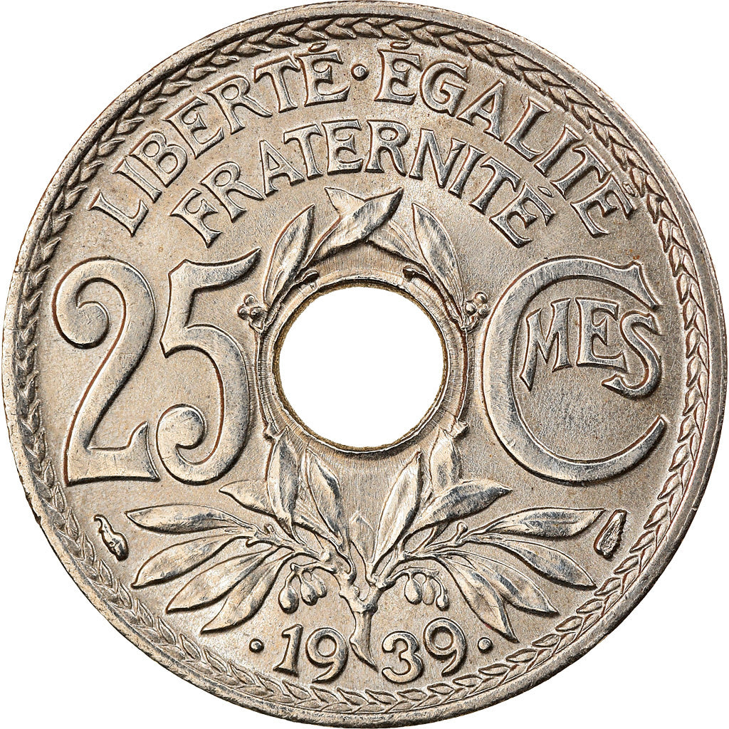 Monnaie, France, Lindauer, 25 Centimes, 1939, SPL, Nickel-Bronze, KM:867b