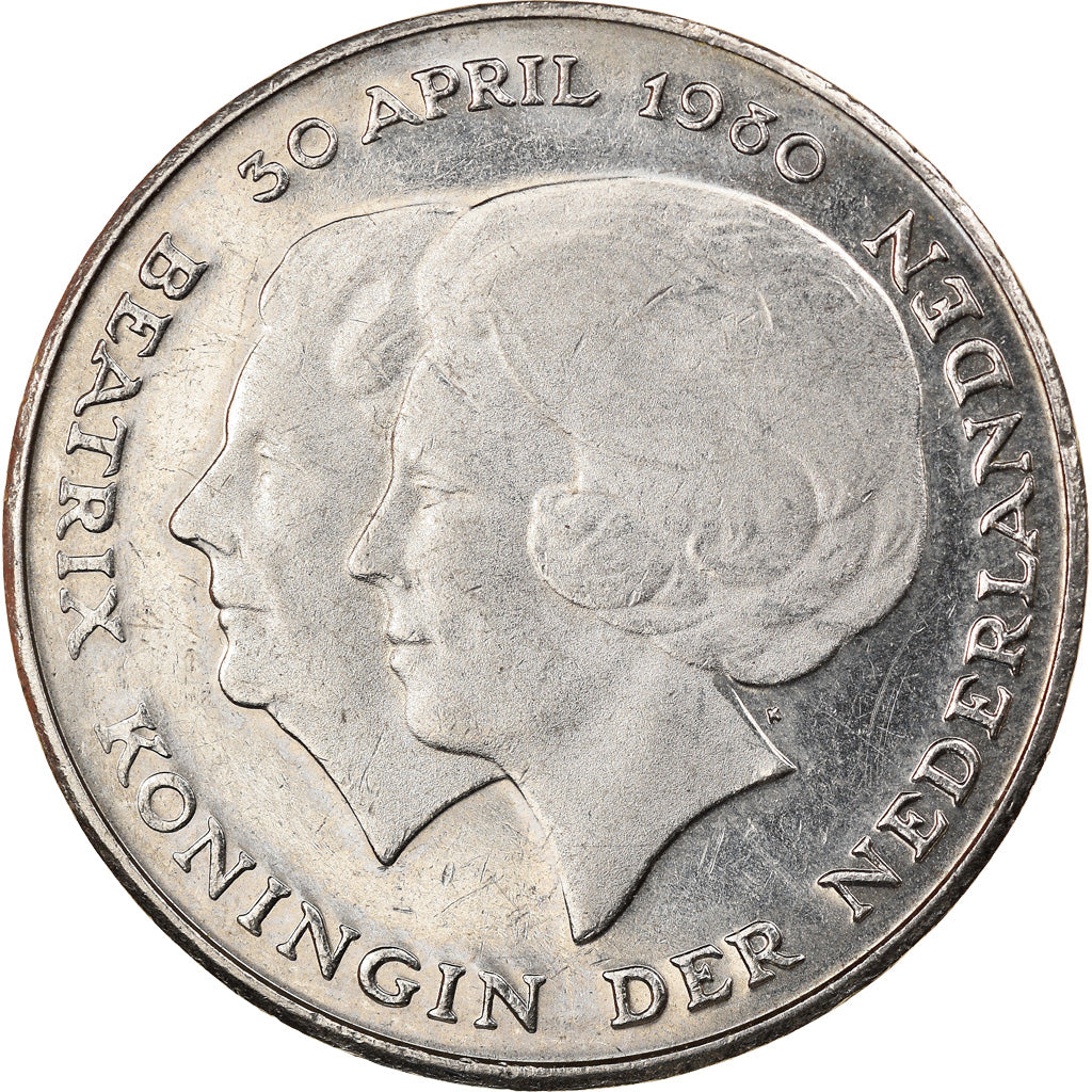 Moneda, Países Bajos, Beatrix, 2-1/2 Gulden, 1980, EBC, Níquel, KM:201