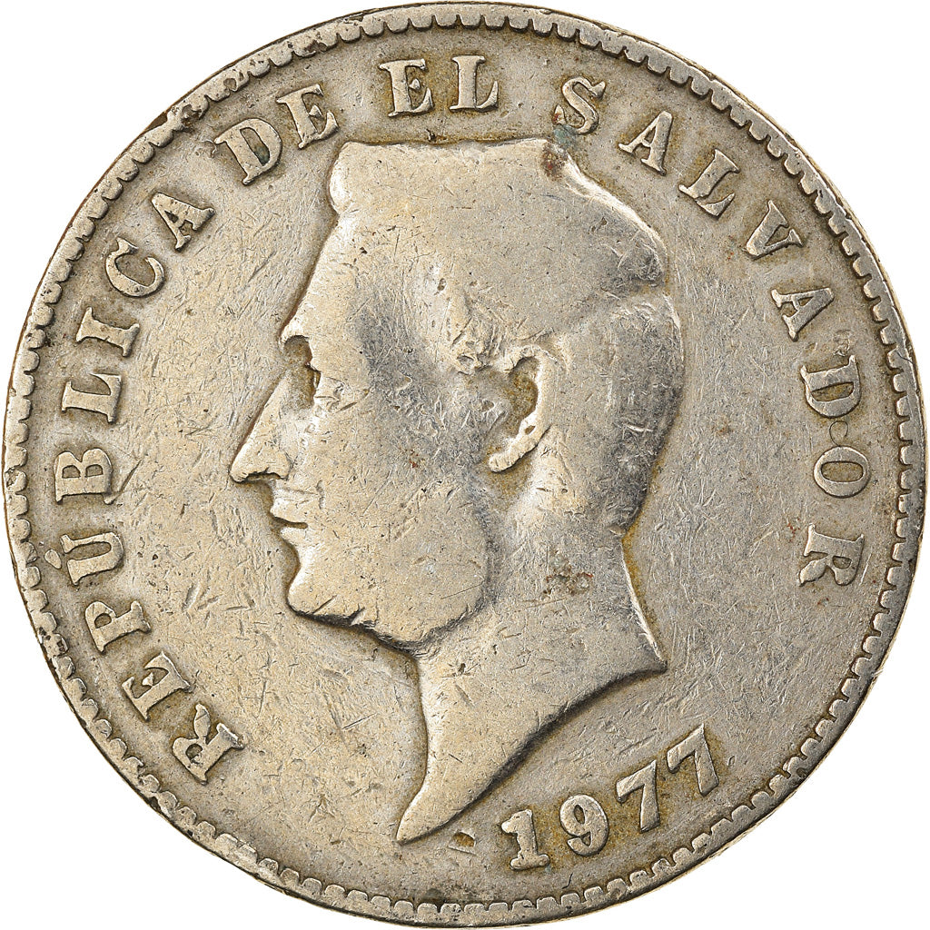 Monnaie, El Salvador, 10 Centavos, 1977, Vereinigte Deutsche Metall, Germany