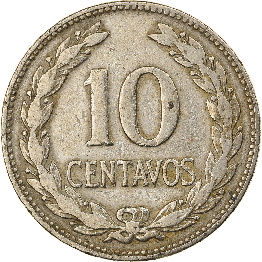 Monnaie, El Salvador, 10 Centavos, 1977, Vereinigte Deutsche Metall, Germany