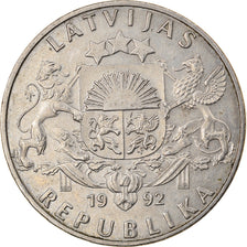 Münze, Latvia, 2 Lati, 1992, SS, Copper-nickel, KM:14