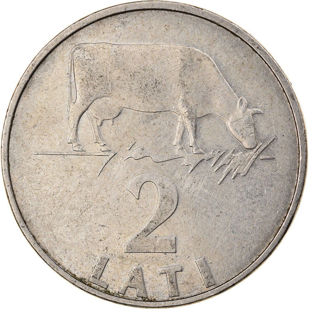 Münze, Latvia, 2 Lati, 1992, SS, Copper-nickel, KM:14
