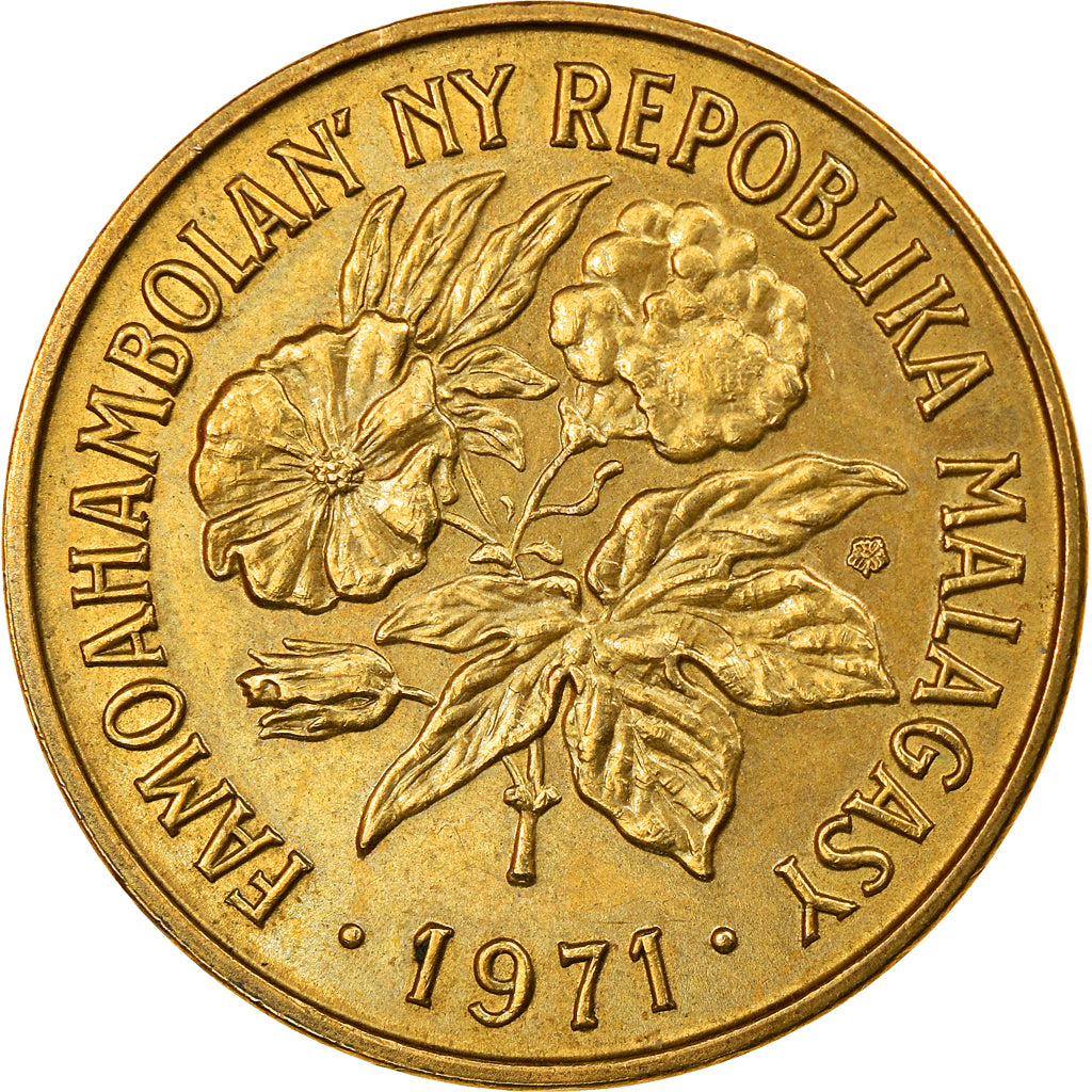 Monnaie, Madagascar, 20 Francs, 4 Ariary, 1971, Paris, SUP, Aluminum-Bronze