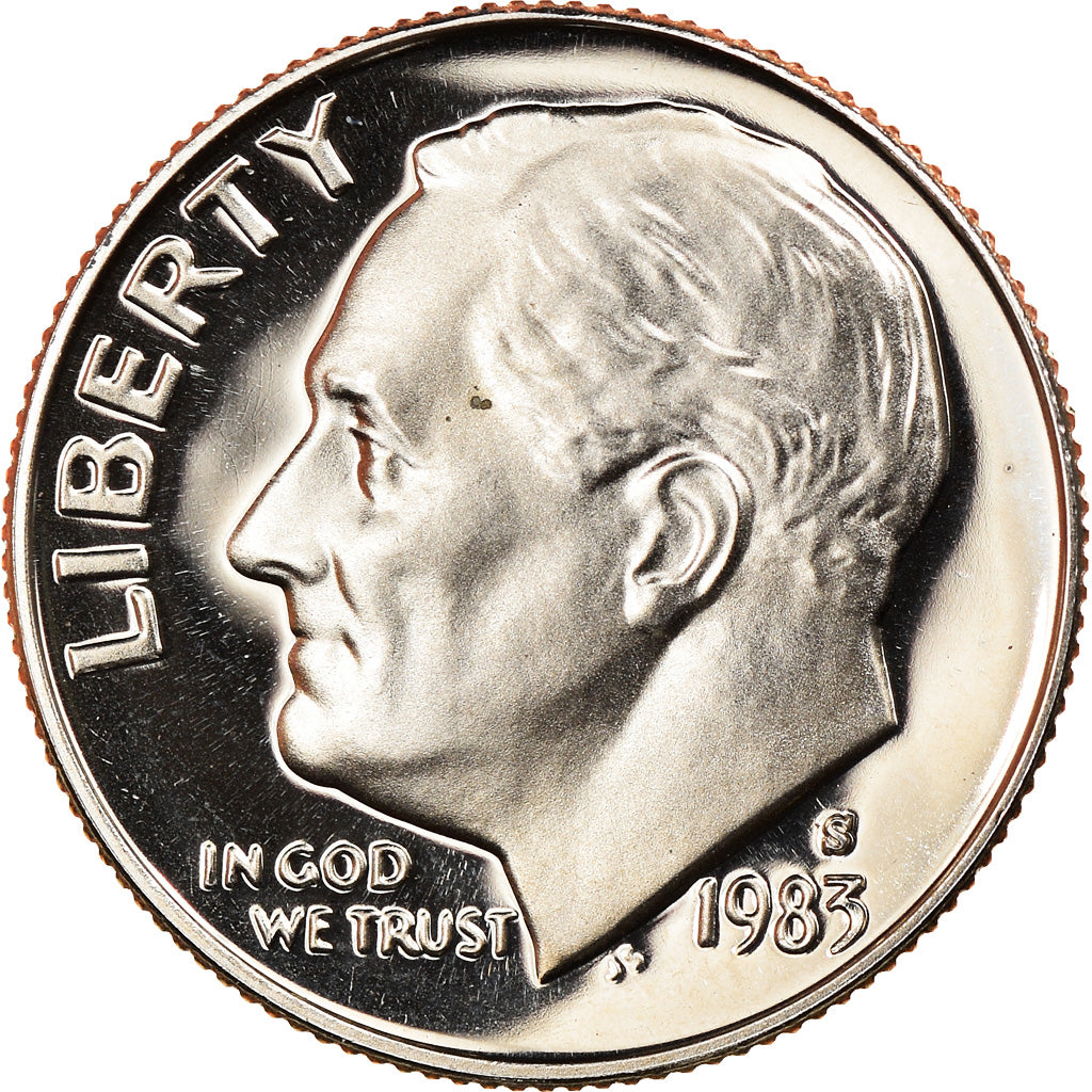 Monnaie, États-Unis, Roosevelt Dime, Dime, 1983, U.S. Mint, San Francisco