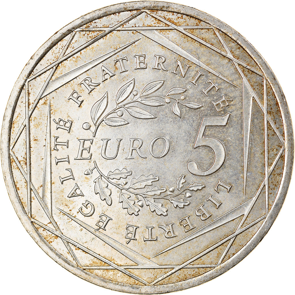 France, 5 Euro, 2008, EF(40-45), Silver, Gadoury:EU287, KM:1534