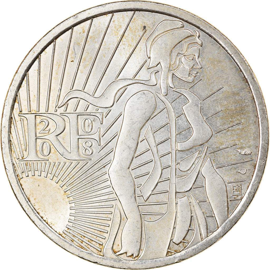France, 5 Euro, 2008, EF(40-45), Silver, Gadoury:EU287, KM:1534