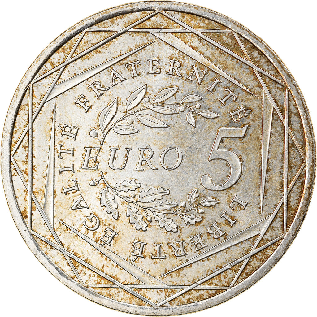 France, 5 Euro, 2008, EF(40-45), Silver, Gadoury:EU287, KM:1534