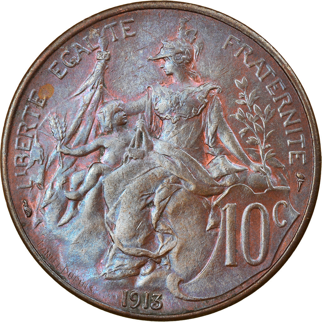 Monnaie, France, Dupuis, 10 Centimes, 1913, Paris, SUP, Bronze, Gadoury:277