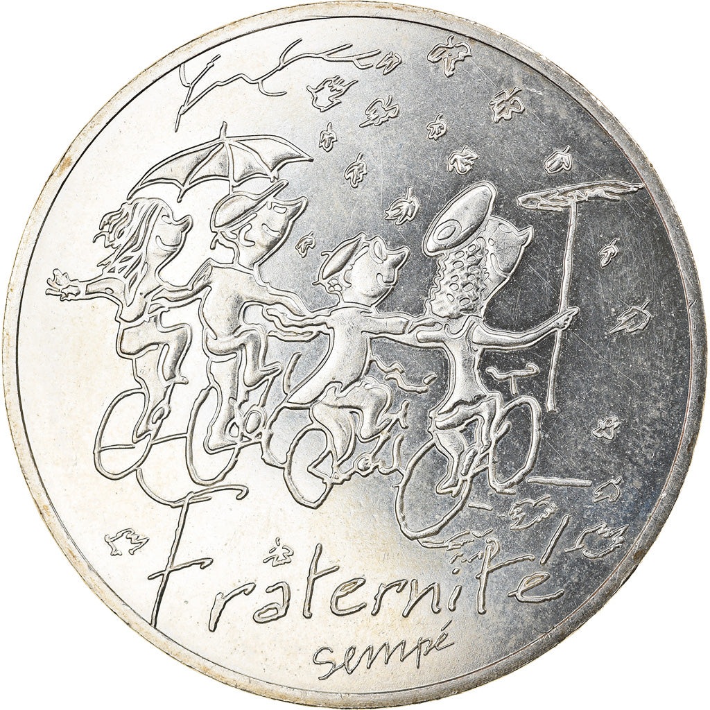 Francia, 10 Euro, Fraternité Automne Sempé, 2014, Paris, SPL-, Argento