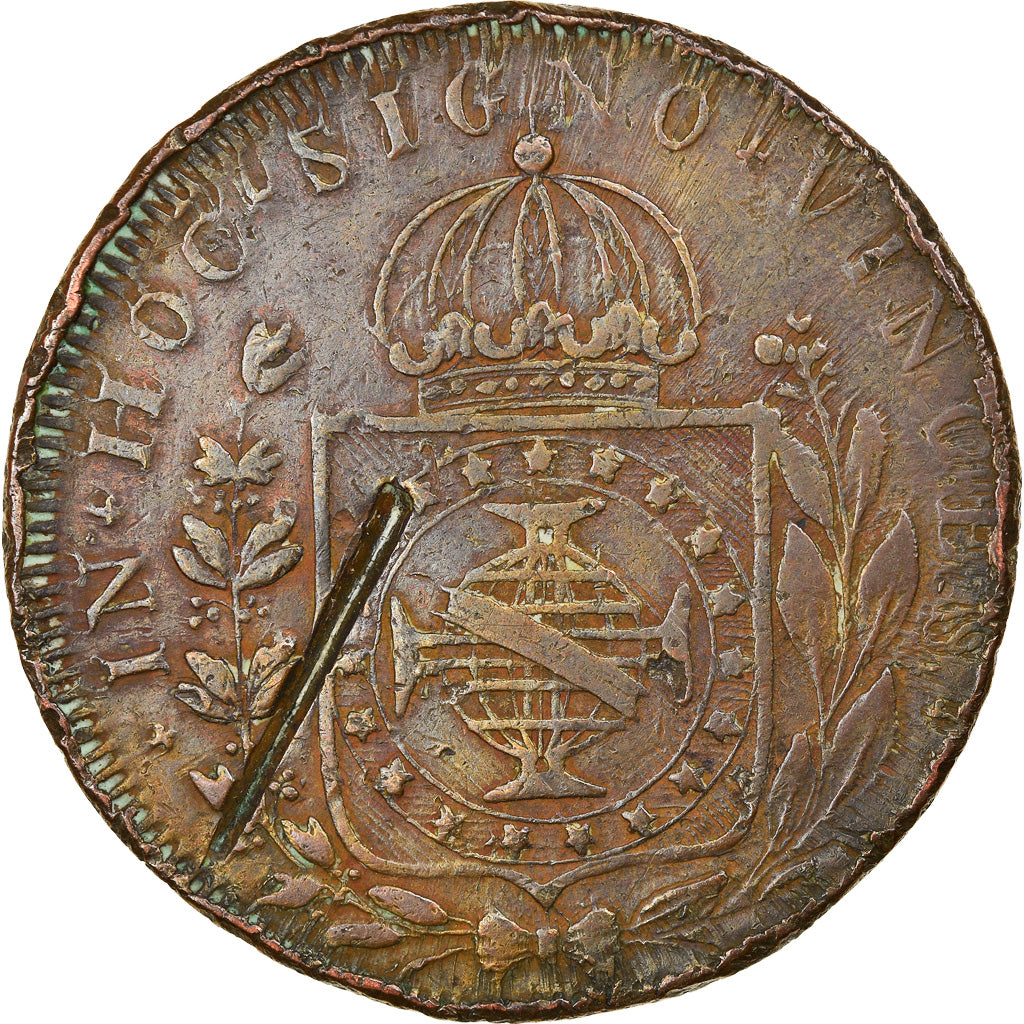 Monnaie, Brésil, Pedro I, 80 Reis, 1824, Rio de Janeiro, TB, Cuivre, KM:366.1