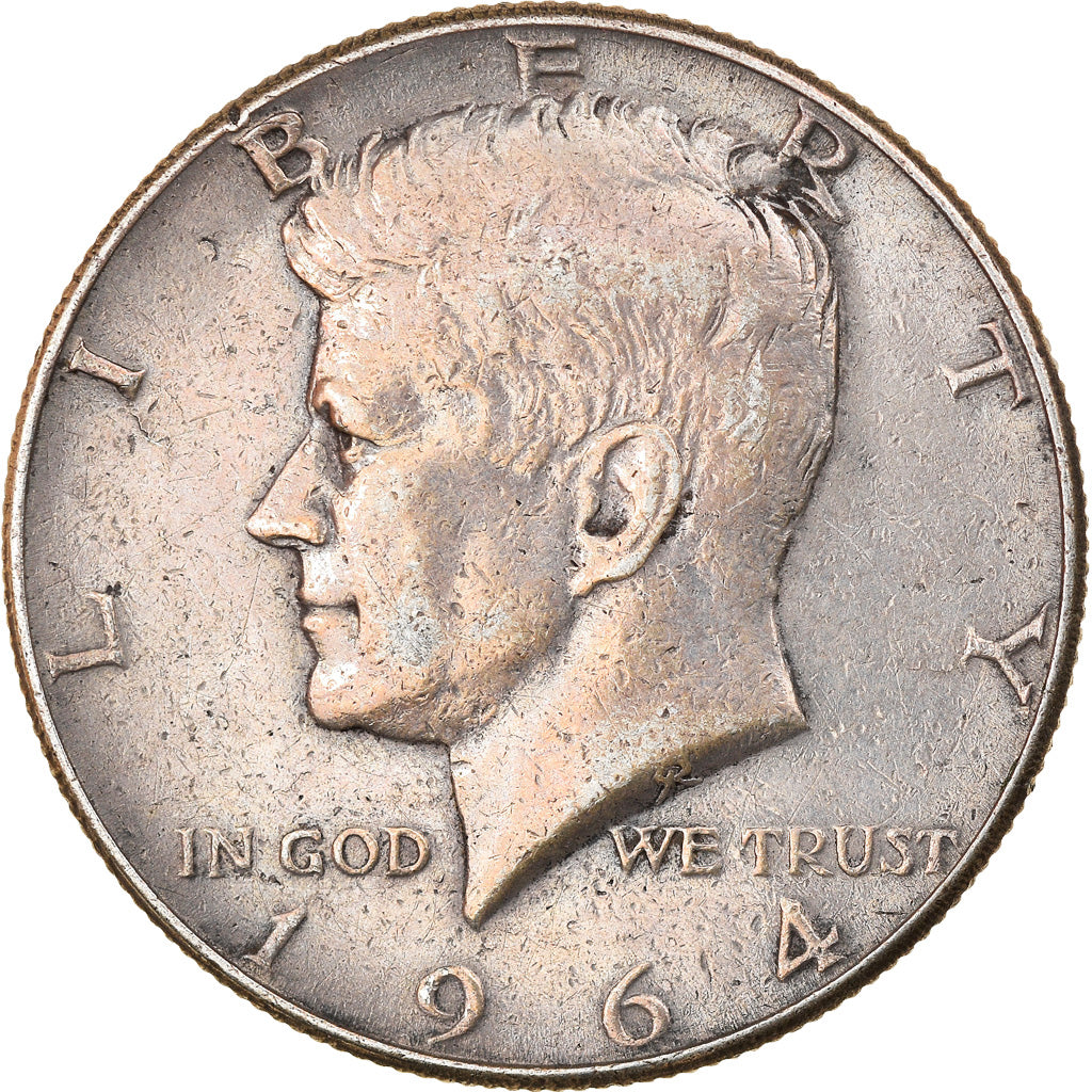 Moeda, Estados Unidos da América, Kennedy Half Dollar, Half Dollar, 1964, U.S.