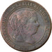 Moneda, España, Isabel II, 5 Centimos, 1867, Madrid, BC, Cobre, KM:635.1