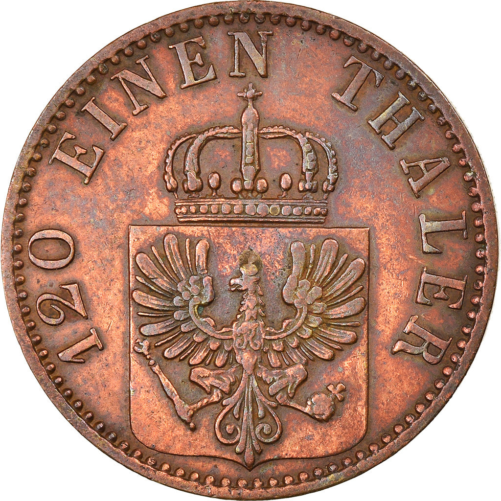 Moneta, Stati tedeschi, PRUSSIA, Wilhelm I, 3 Pfennig, 1867, Hannover, BB, Rame
