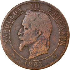 Monnaie, France, Napoleon III, Napoléon III, 10 Centimes, 1863, Bordeaux, B+