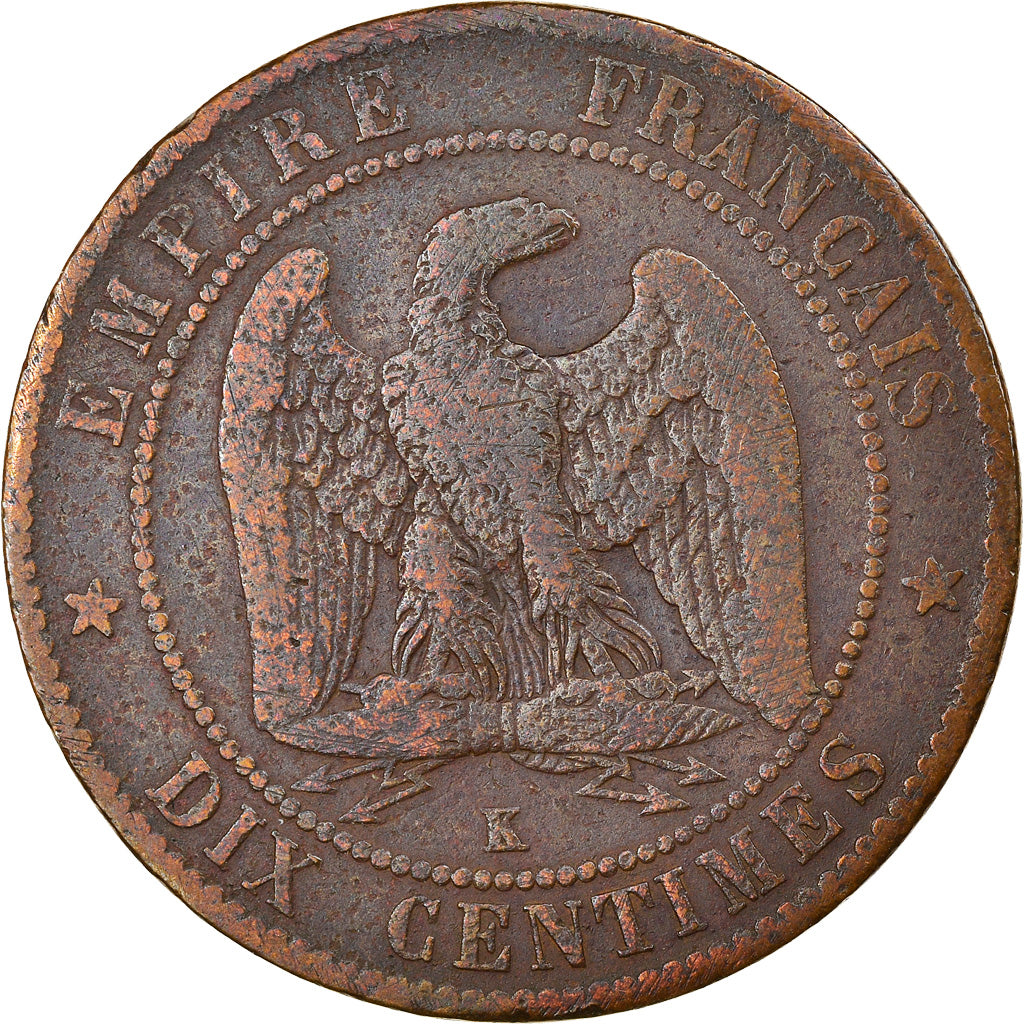 Monnaie, France, Napoleon III, Napoléon III, 10 Centimes, 1863, Bordeaux, B+